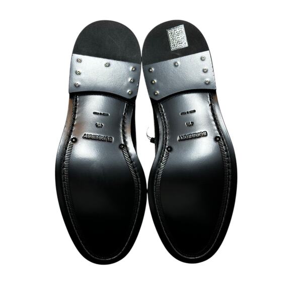 BURBERRY Men\'s Black Leather Wingtip Brogue Oxford Lace Up Dress Shoes 41.5 NEW